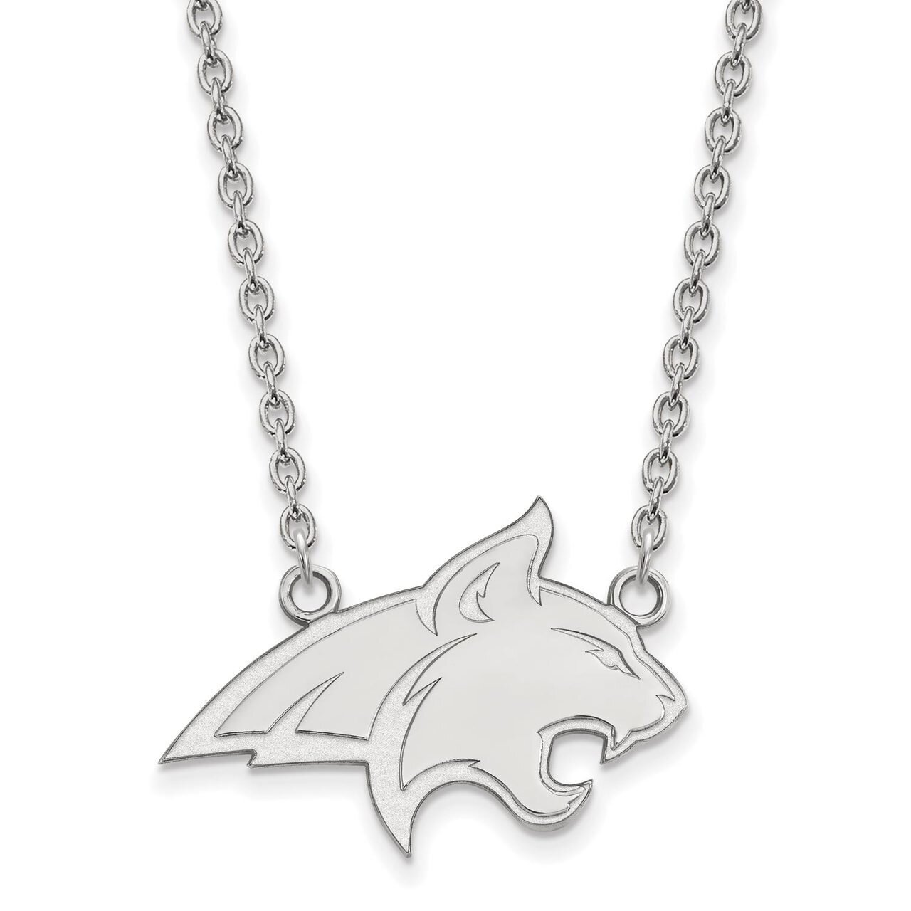Montana State University Large Pendant with Necklace Sterling Silver SS010MTU-18