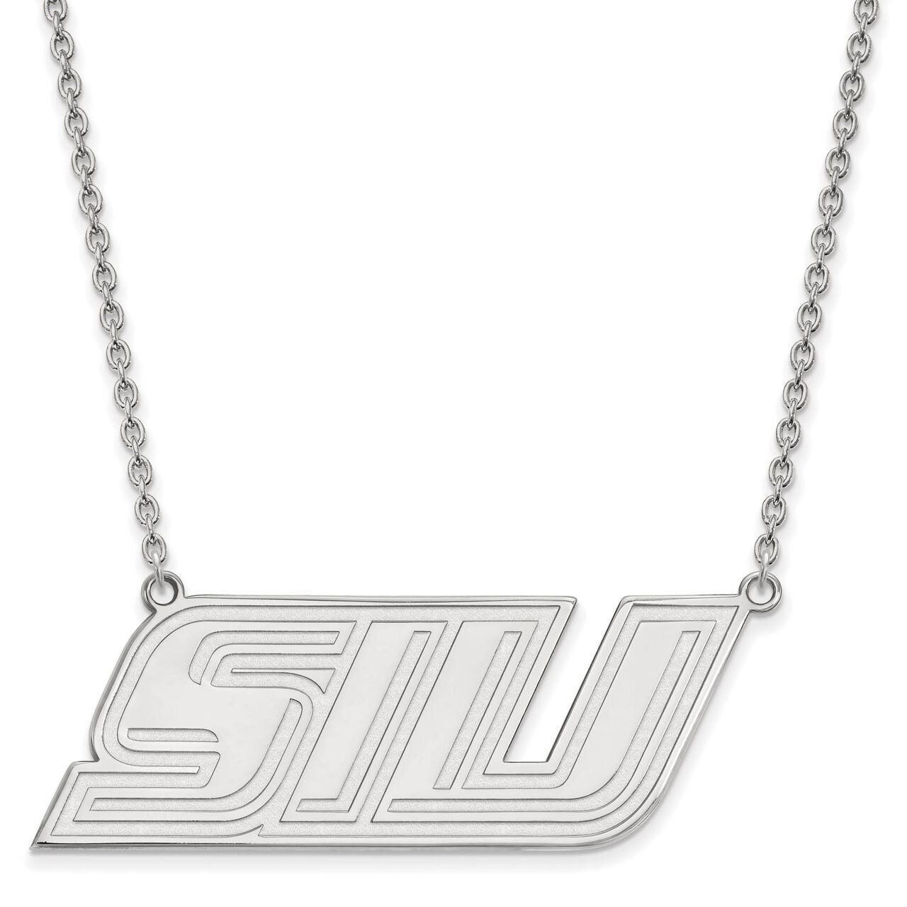 Southern Illinois University Large Pendant with Necklace Sterling Silver SS010SIU-18