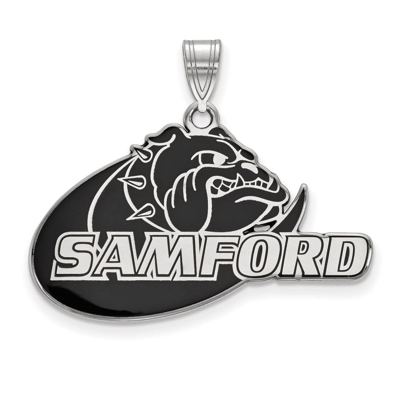 Samford University Large Enamel Pendant Sterling Silver SS010SMF