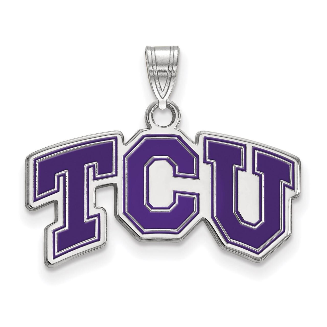 Texas Christian University Small Enamel Pendant Sterling Silver SS010TCU, MPN: SS010TCU, 8867747002…