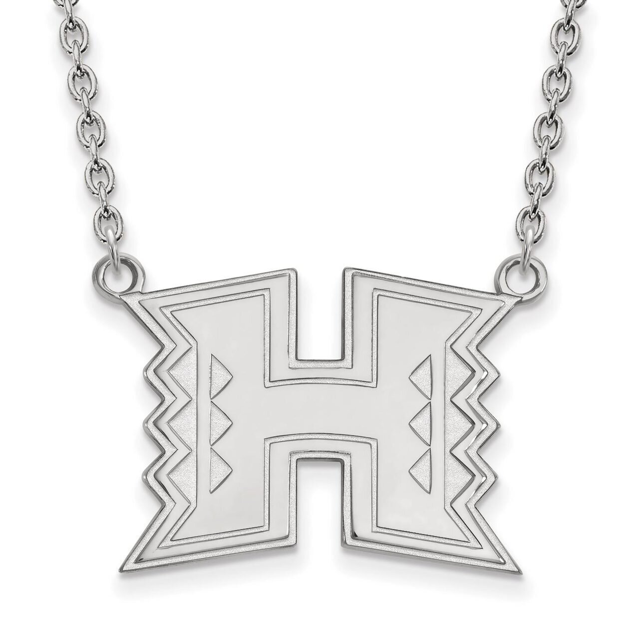 The University of Hawai&#39;i Large Pendant with Necklace Sterling Silver SS010UHI-18, MPN: SS010UHI-18…