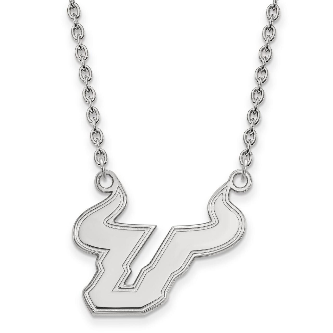 University of South Florida Large Pendant with Necklace Sterling Silver SS010USFL-18