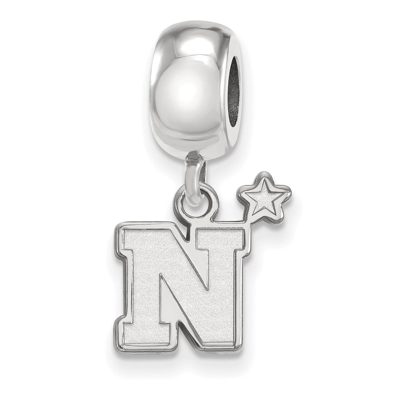 Navy Bead Charm Small Dangle Sterling Silver SS010USN