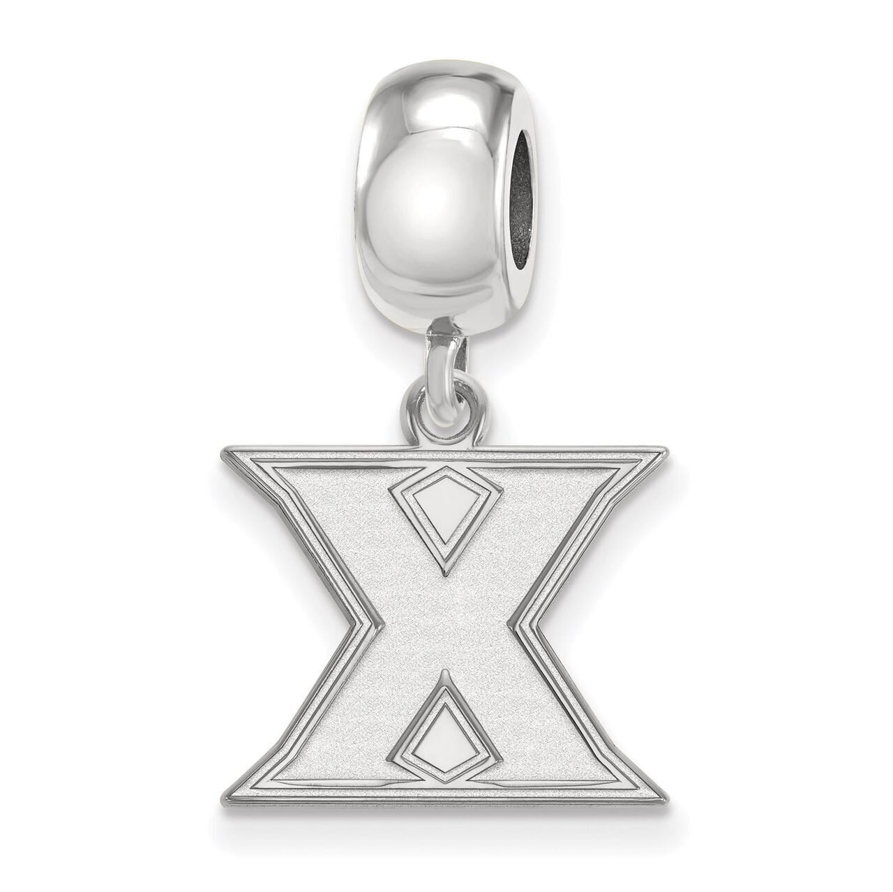 Xavier University Bead Charm Small Dangle Sterling Silver SS010XU