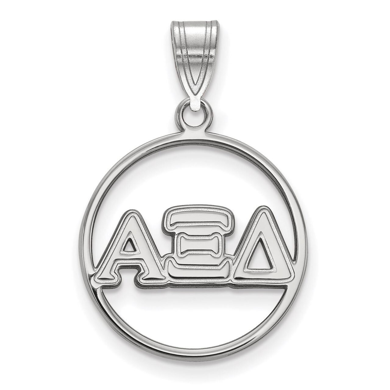 Alpha Xi Delta Small Circle Pendant Sterling Silver SS011AXD, MPN: SS011AXD, 886774600871