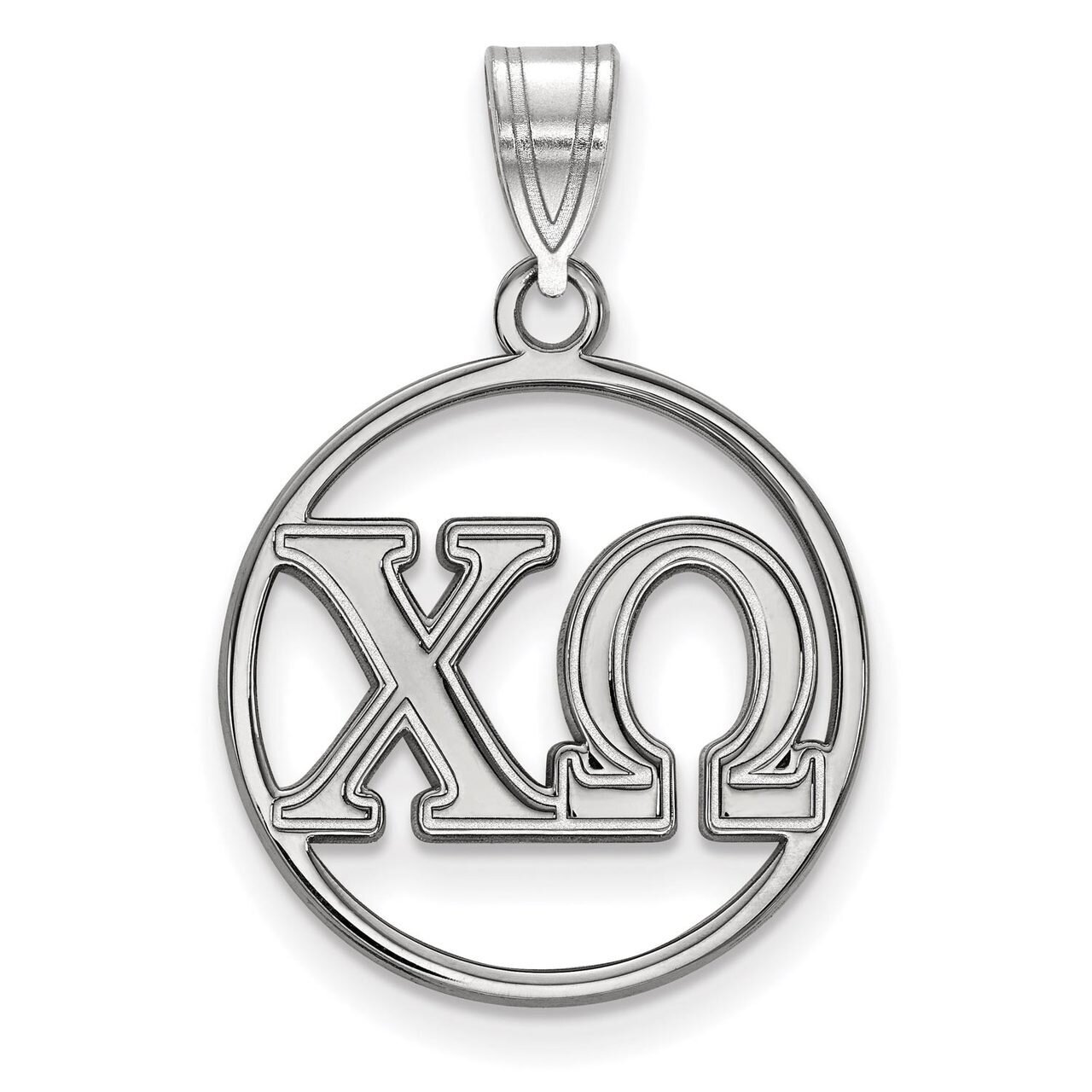 Chi Omega Small Circle Pendant Sterling Silver SS011CHO, MPN: SS011CHO, 886774600888