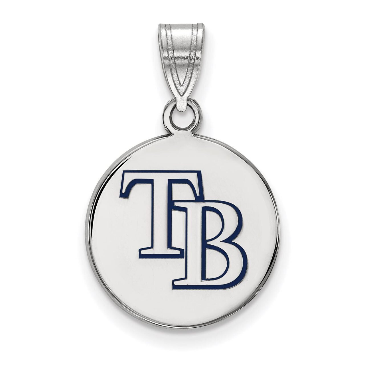 Tampa Bay Rays Medium Enamel Disc Pendant Sterling Silver SS011DEV, MPN: SS011DEV, 886774626253