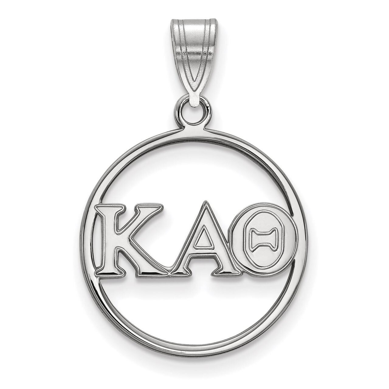 Kappa Alpha Theta Small Circle Pendant Sterling Silver SS011KAT, MPN: SS011KAT, 886774600949