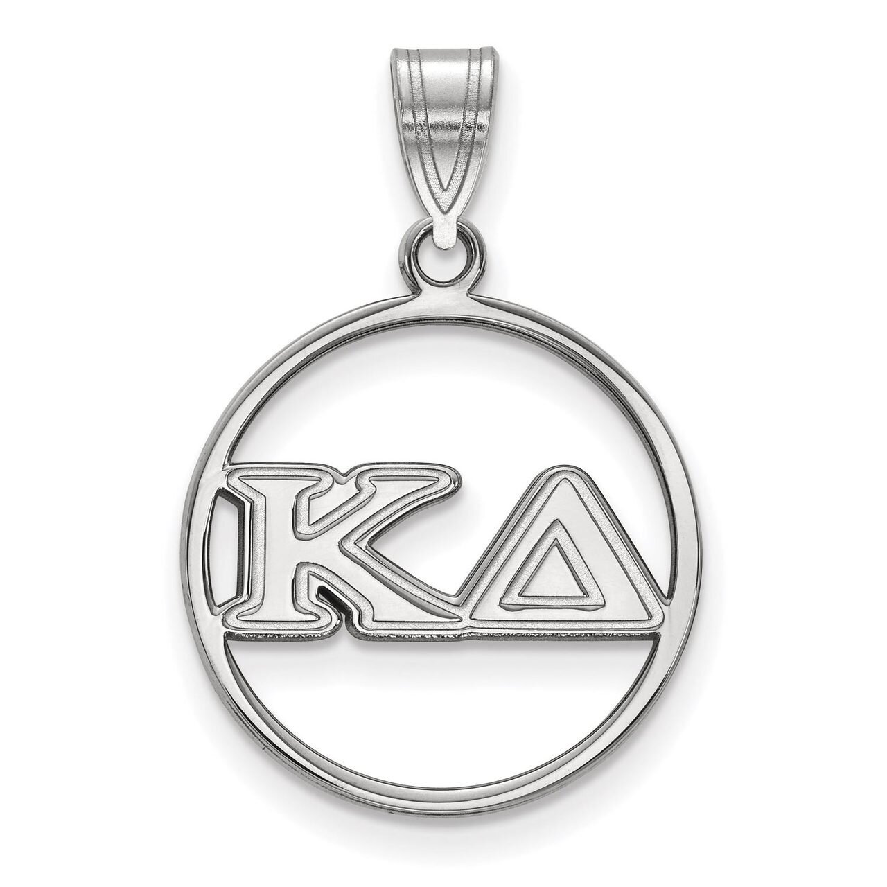 Kappa Delta Small Circle Pendant Sterling Silver SS011KD