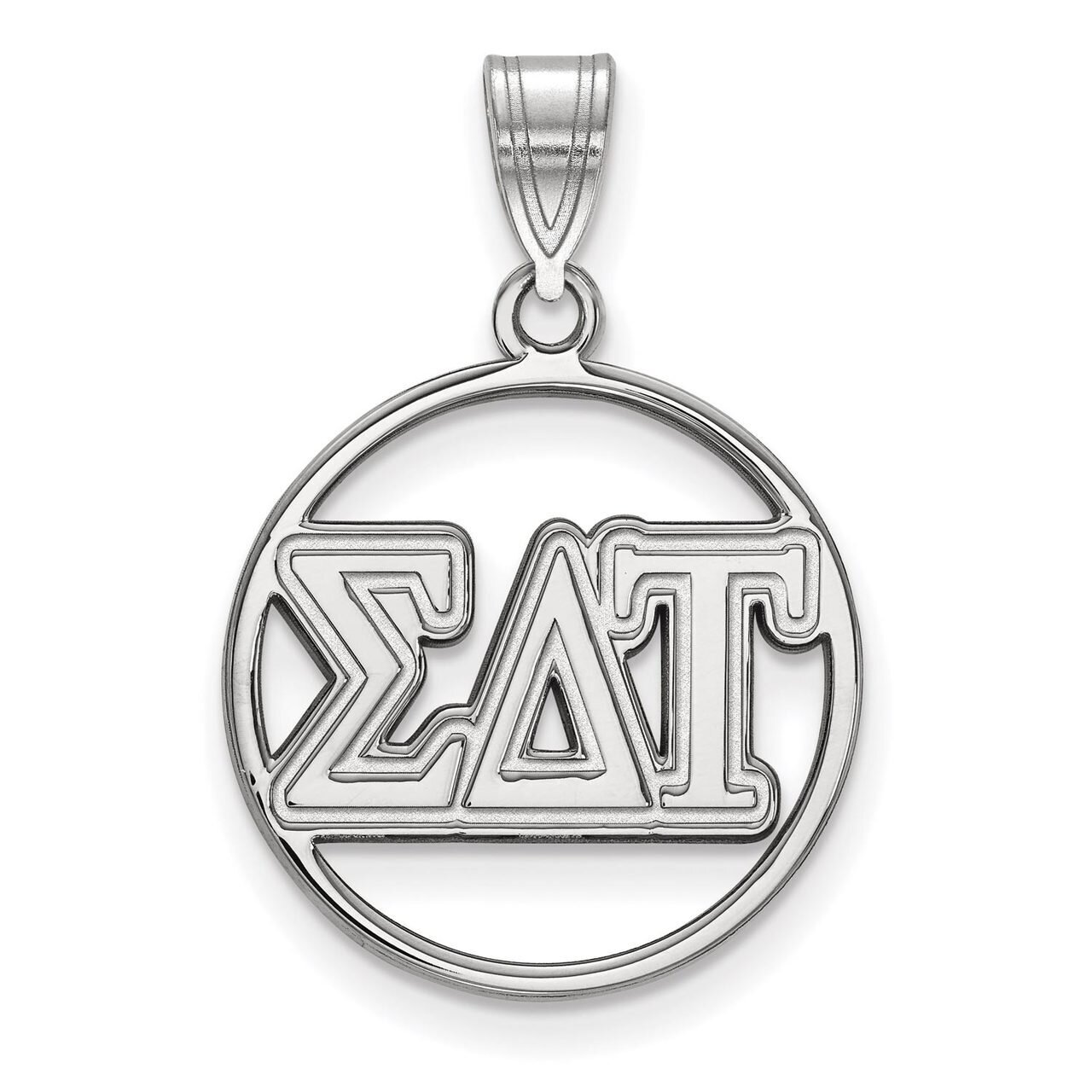 Sigma Delta Tau Small Circle Pendant Sterling Silver SS011SDT, MPN: SS011SDT, 886774611020