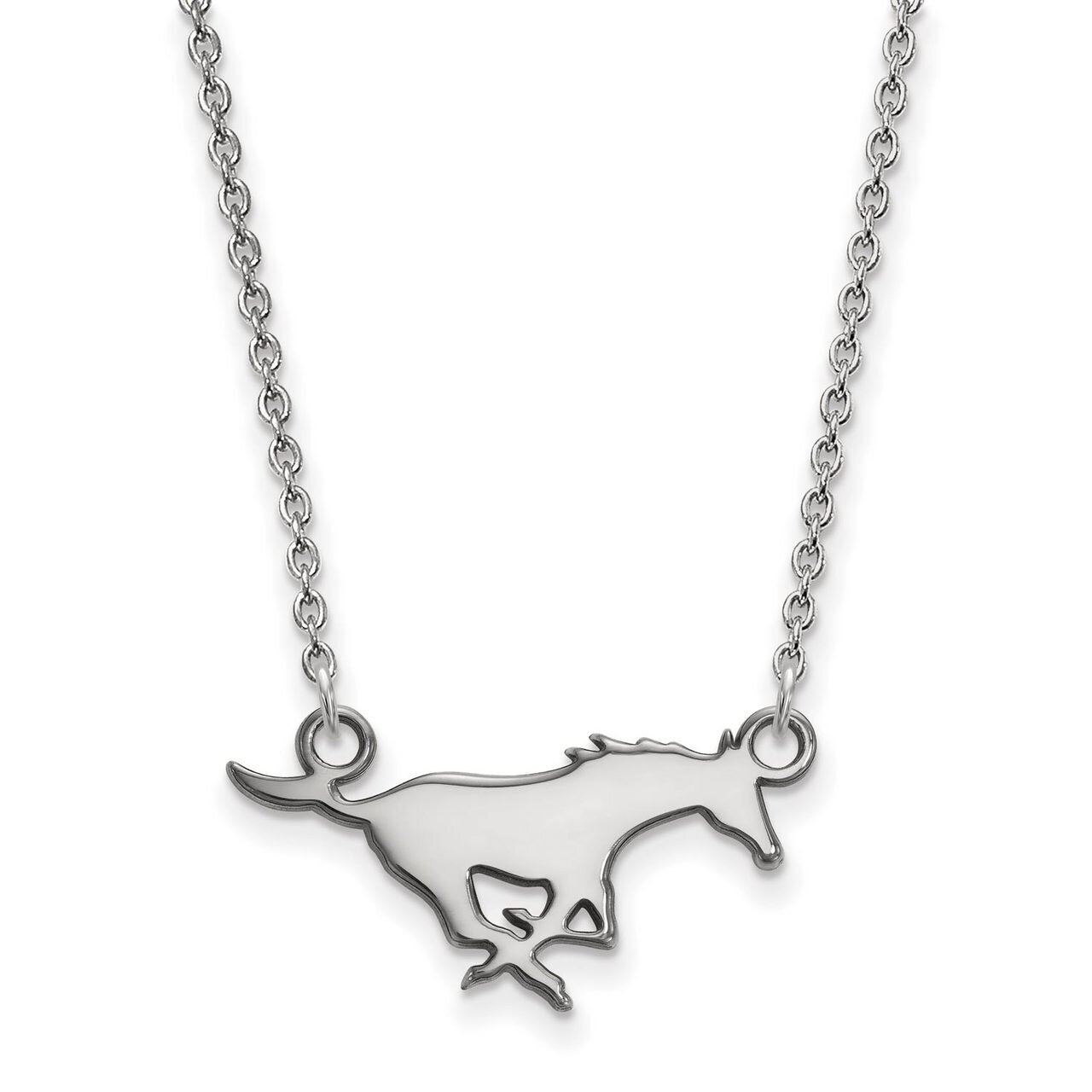 Southern Methodist University Small Pendant with Necklace Sterling Silver SS011SMU-18, MPN: SS011SM…