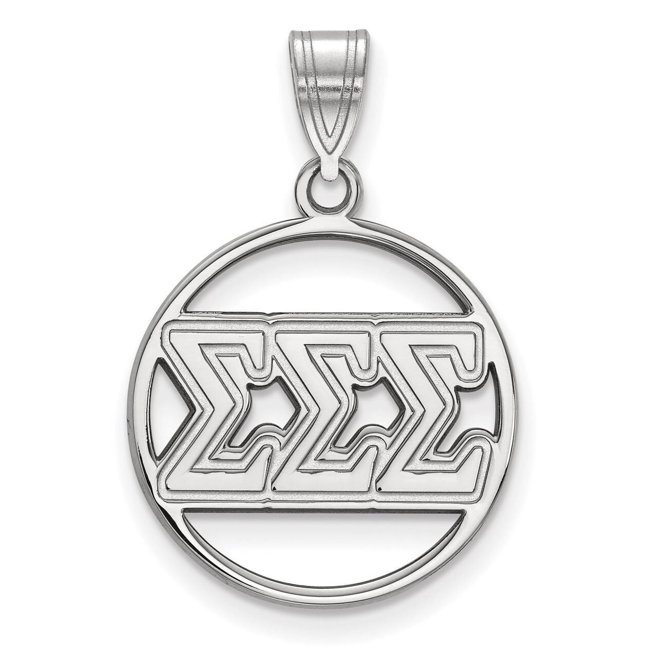 Sigma Sigma Sigma Small Circle Pendant Sterling Silver SS011SSS, MPN: SS011SSS, 886774601014