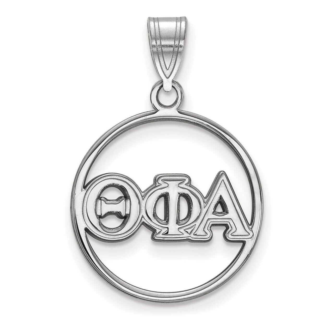 Theta Phi Alpha Small Circle Pendant Sterling Silver SS011TPA, MPN: SS011TPA, 886774601021