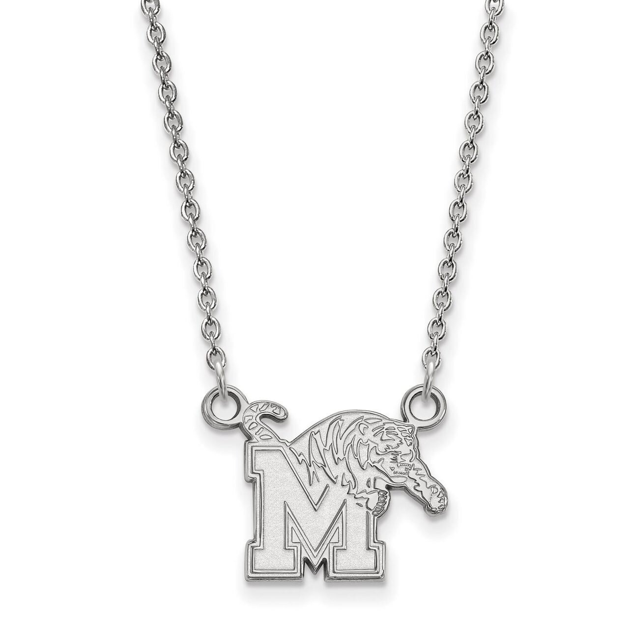 University of Memphis Small Pendant with Necklace Sterling Silver SS011UMP-18