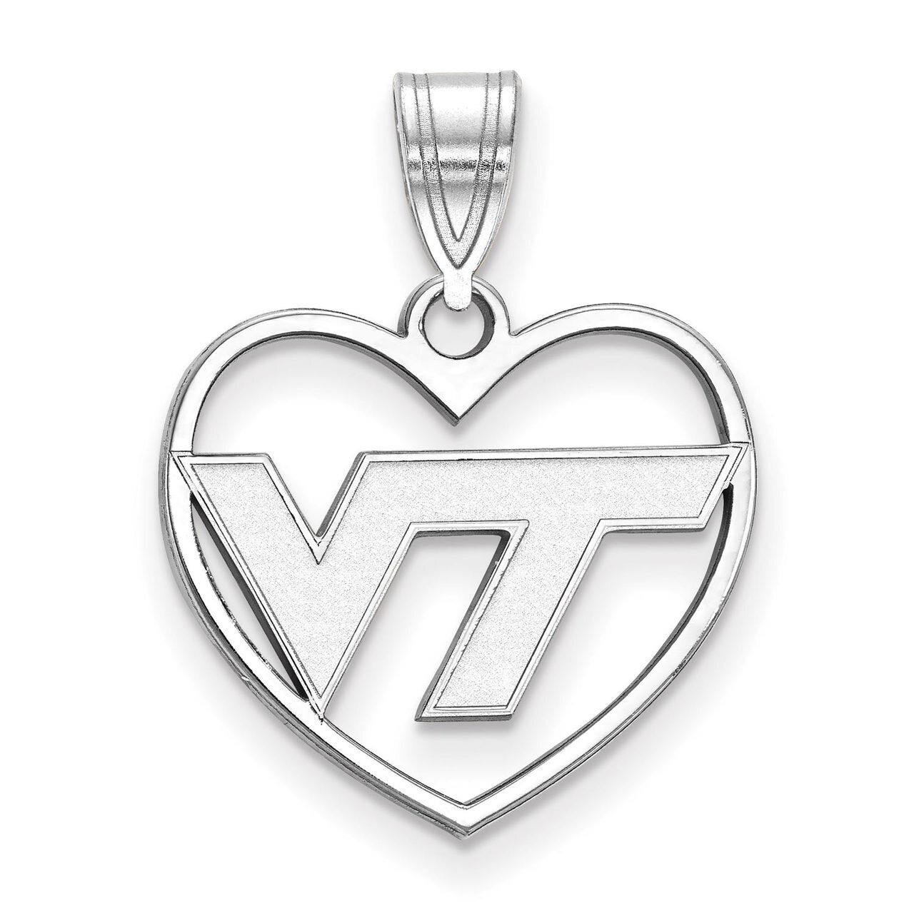 Virginia Tech Pendant in Heart Sterling Silver SS011VTE, MPN: SS011VTE, 886774719894