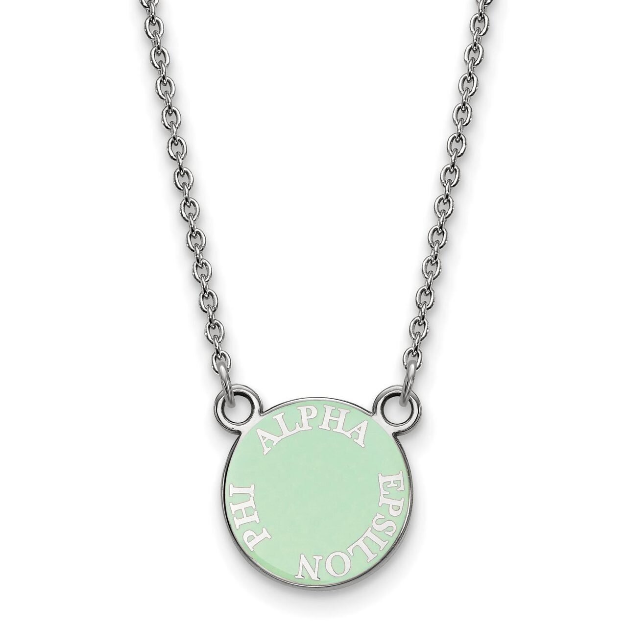 Alpha Epsilon Phi Extra Small Enameled Pendant with 18 Inch Chain Sterling Silver SS012AEP-18, MPN:…