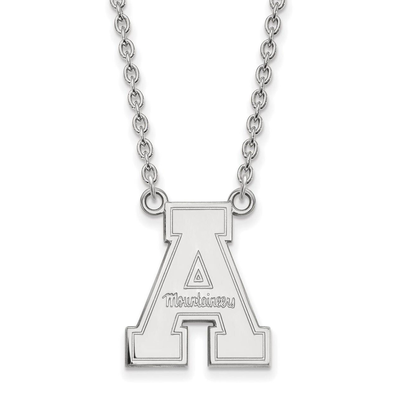 Appalachian State University Large Pendant with Necklace Sterling Silver SS012APS-18