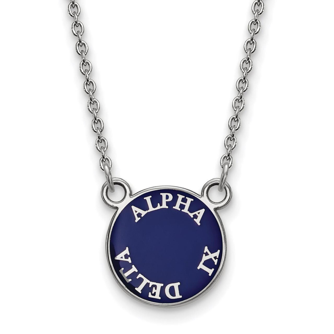 Alpha Xi Delta Extra Small Enameled Pendant with 18 Inch Chain Sterling Silver SS012AXD-18, MPN: SS…