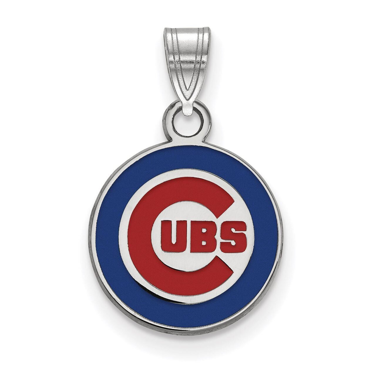 Chicago Cubs Small Enamel Pendant Sterling Silver SS012CUB