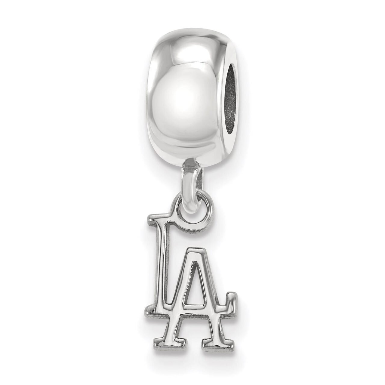 Los Angeles Dodgers Bead Charm Extra Small Dangle Sterling Silver SS012DOD
