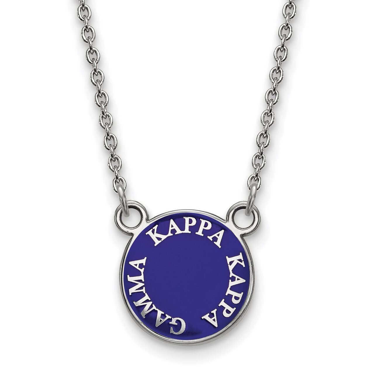Kappa Kappa Gamma Extra Small Enameled Pendant with 18 Inch Chain Sterling Silver SS012KKG-18, MPN:…