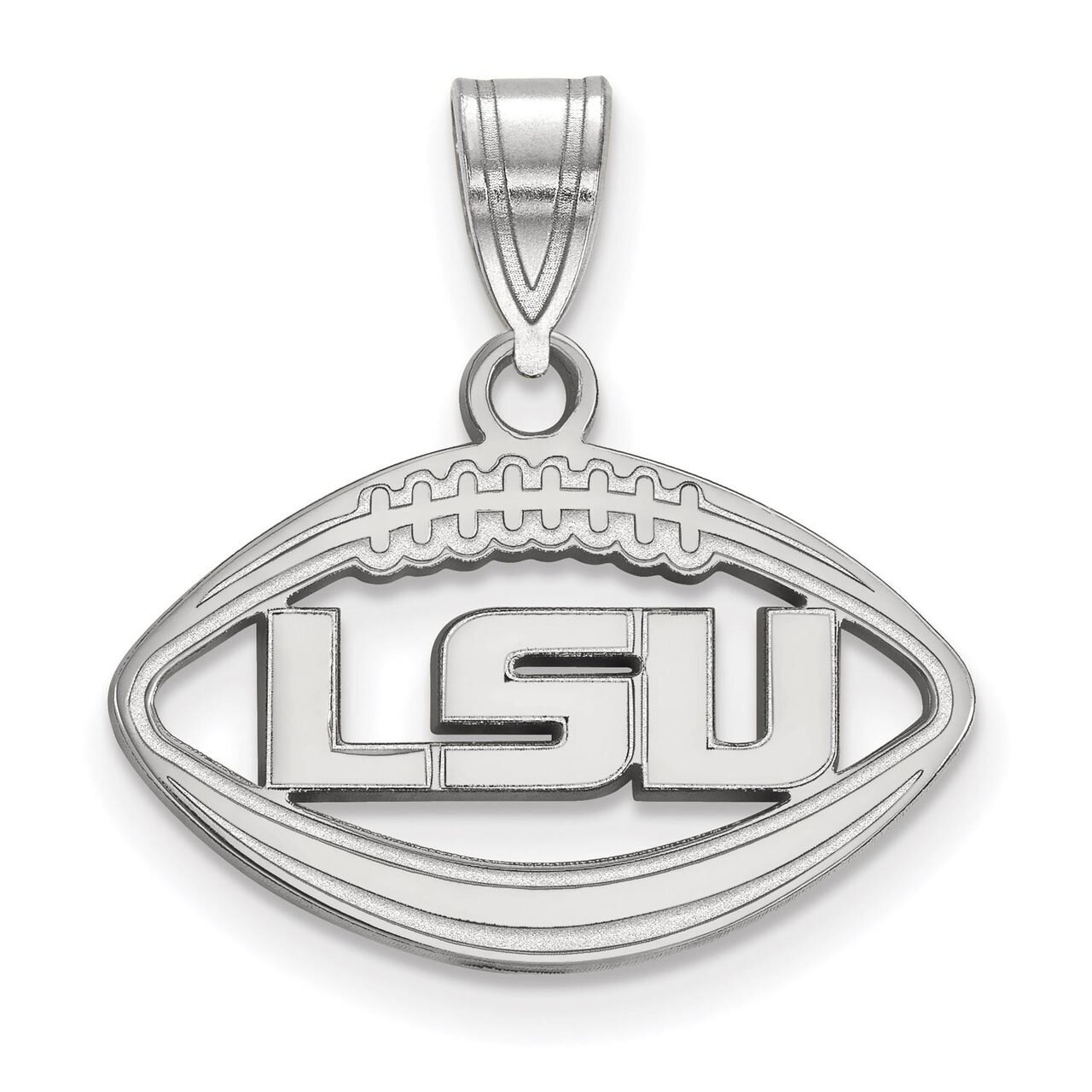 Louisiana State University Pendant in Football Sterling Silver SS012LSU