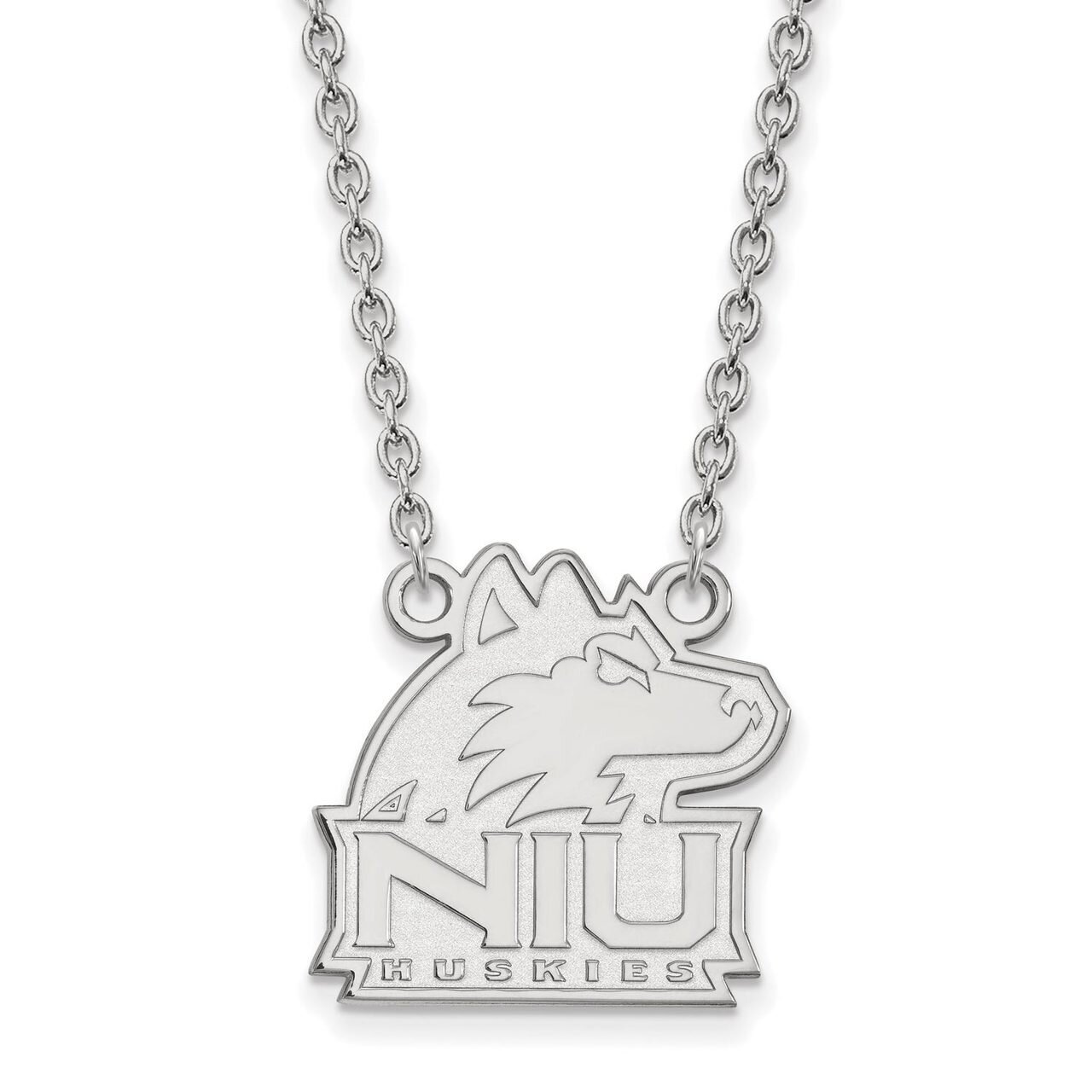 Northern Illinois University Large Pendant with Necklace Sterling Silver SS012NIU-18, MPN: SS012NIU…