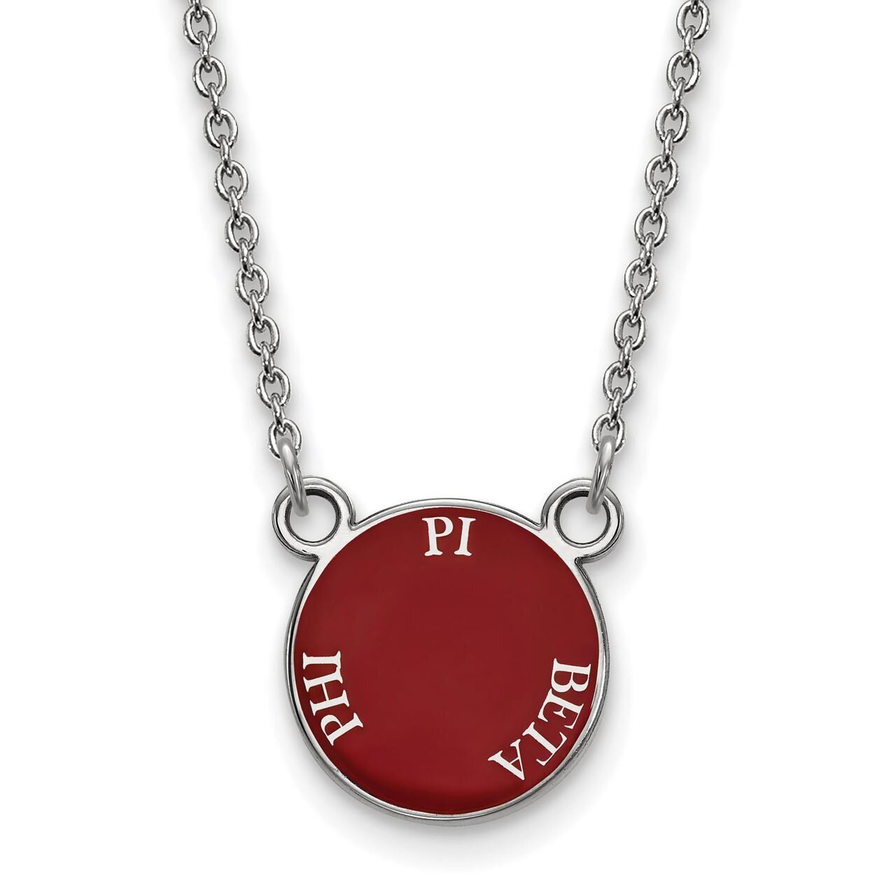 Pi Beta Phi Extra Small Enameled Pendant with 18 Inch Chain Sterling Silver SS012PBP-18, MPN: SS012…