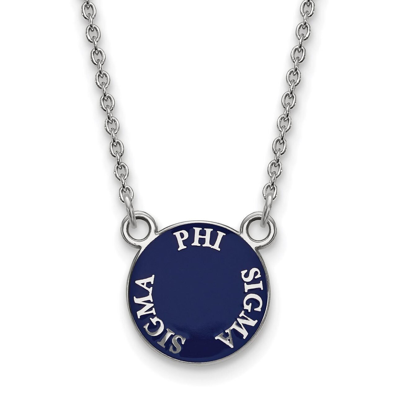 Phi Sigma Sigma Extra Small Enameled Pendant with 18 Inch Chain Sterling Silver SS012PSS-18, MPN: S…