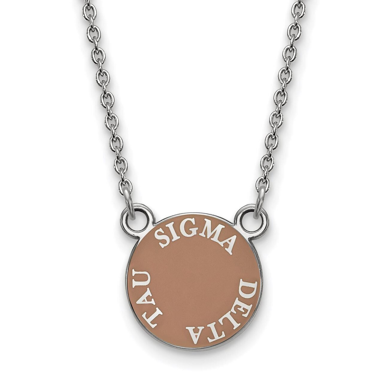 Sigma Delta Tau Extra Small Enameled Pendant with 18 Inch Chain Sterling Silver SS012SDT-18, MPN: S…