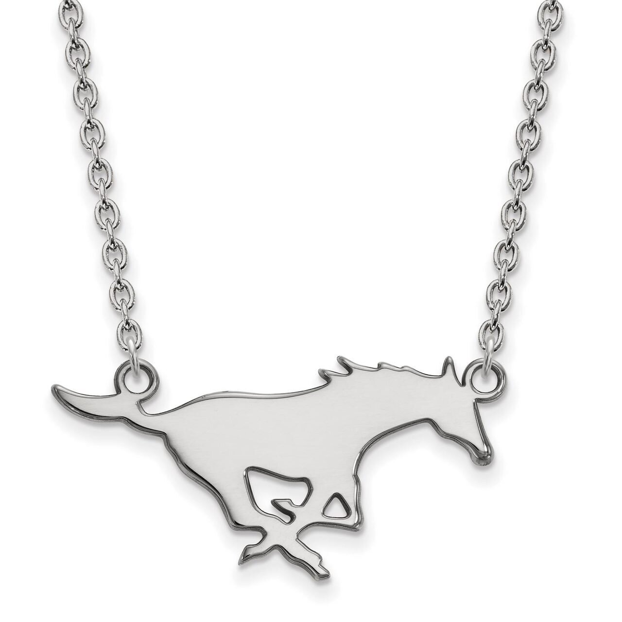 Southern Methodist University Large Pendant with Necklace Sterling Silver SS012SMU-18, MPN: SS012SM…