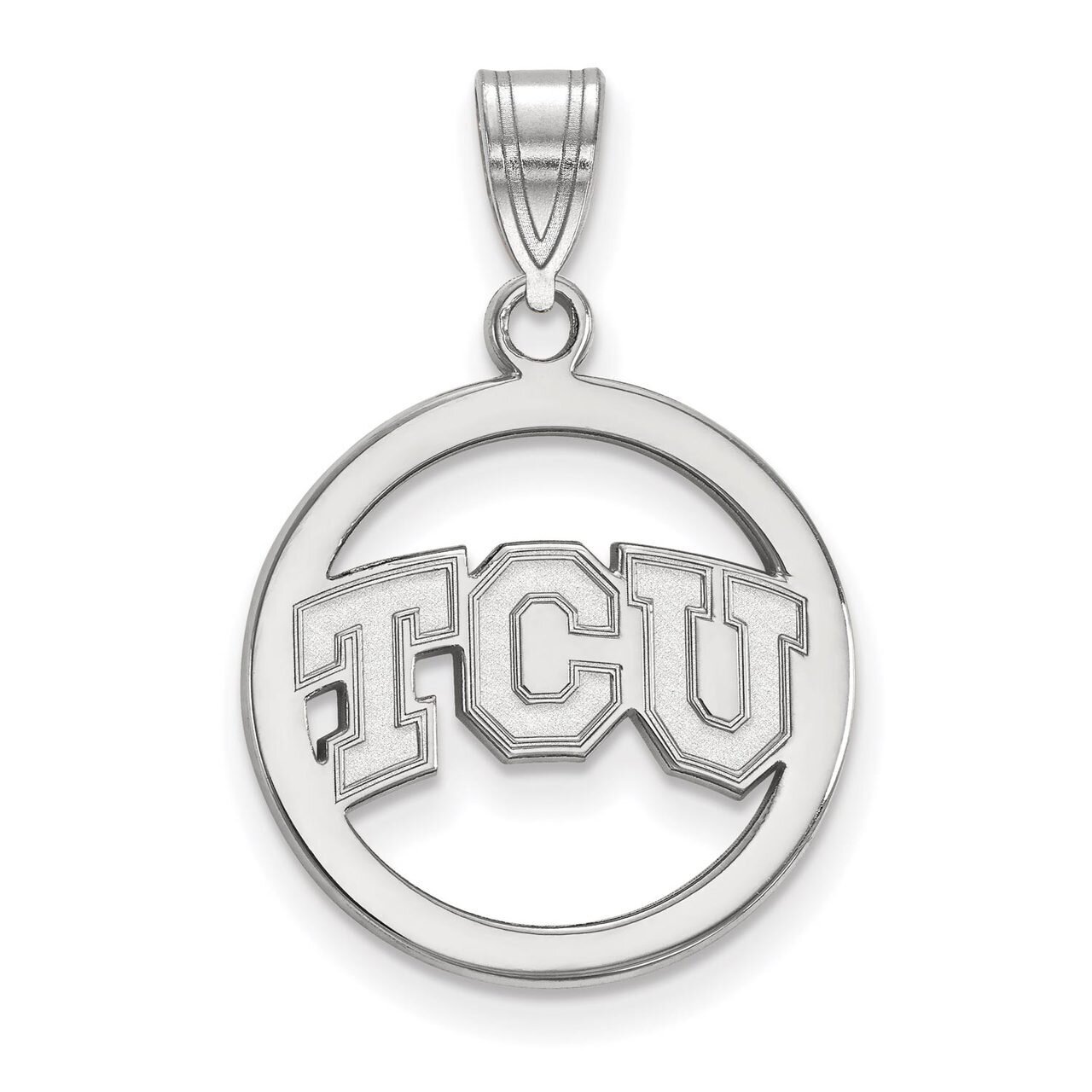 Texas Christian University Sm Pendant in Circle Sterling Silver SS012TCU, MPN: SS012TCU, 8867747001…