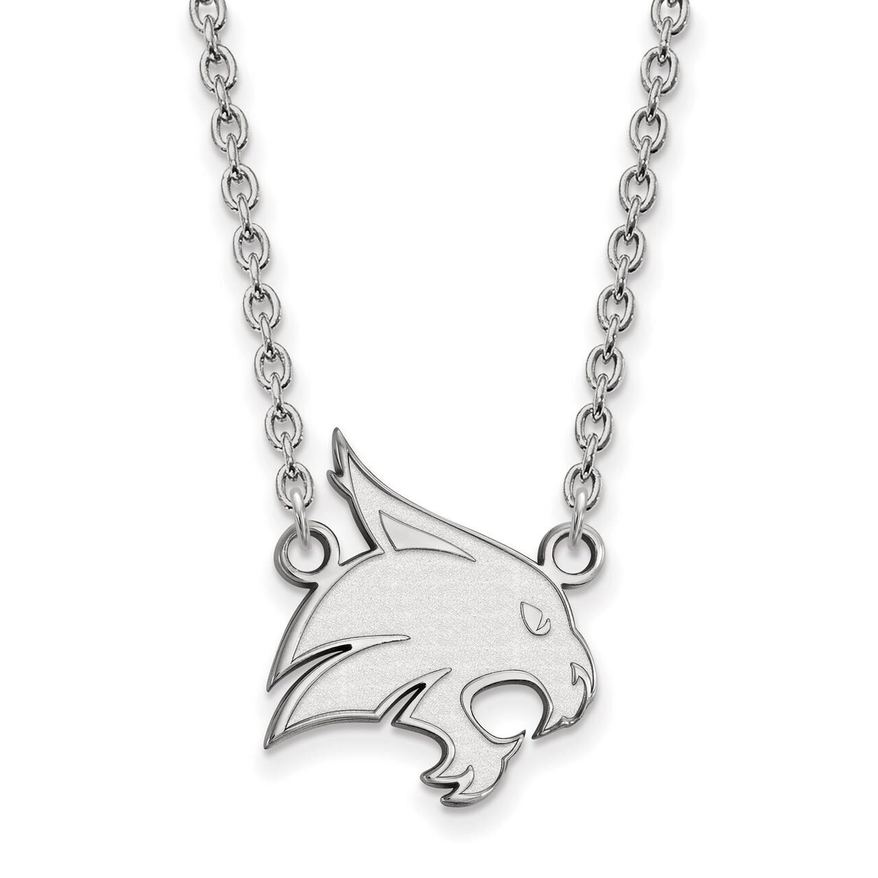 Texas State University Large Pendant with Necklace Sterling Silver SS012TST-18, MPN: SS012TST-18, 8…