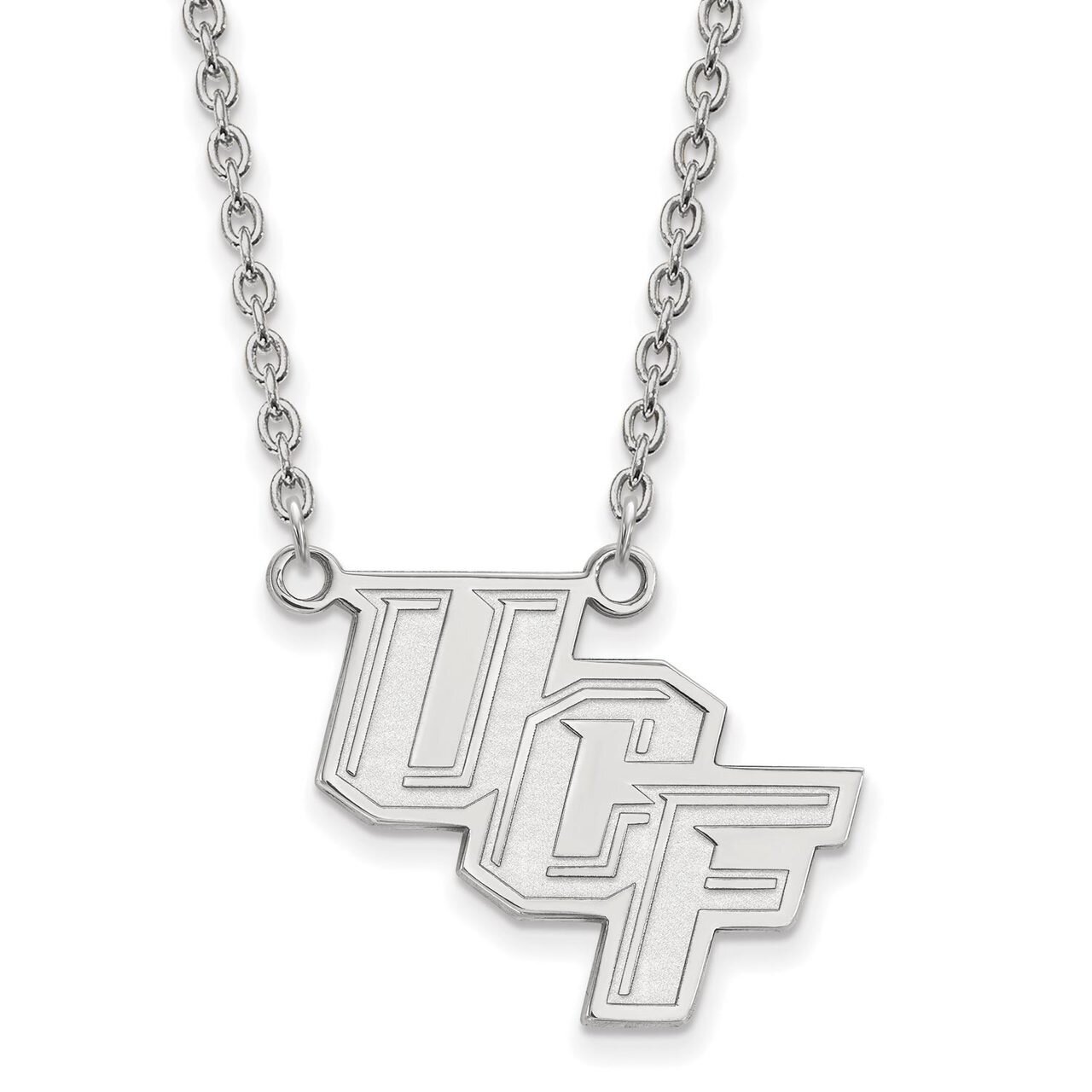 University of Central Florida Large Pendant with Necklace Sterling Silver SS012UCF-18
