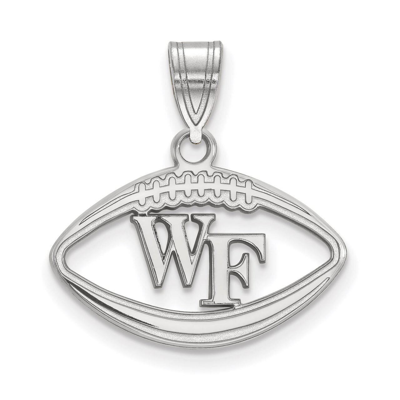 Wake Forest University Pendant in Football Sterling Silver SS012WFU, MPN: SS012WFU, 886774720463