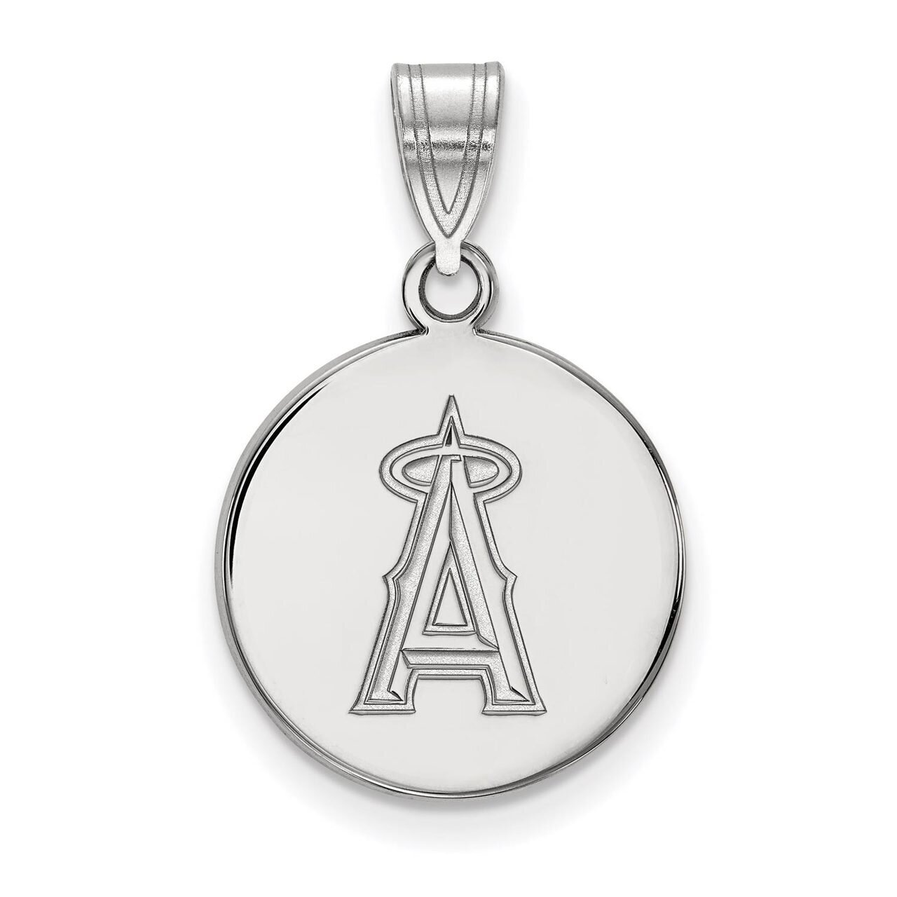 Los Angeles Angels Medium Disc Pendant Sterling Silver SS013ANG