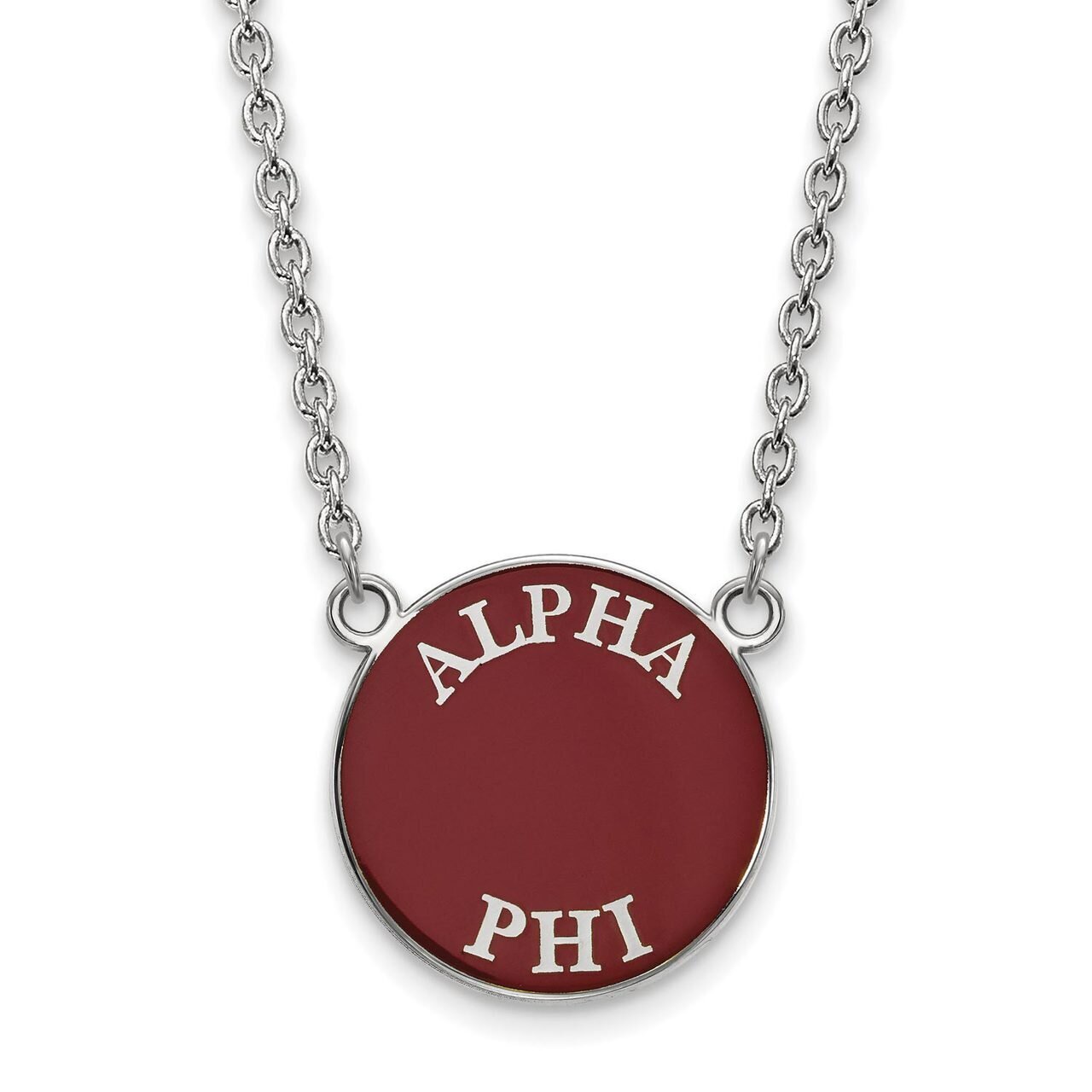 Alpha Phi Small Enameled Pendant with 18 Inch Chain Sterling Silver SS013APH-18, MPN: SS013APH-18, …