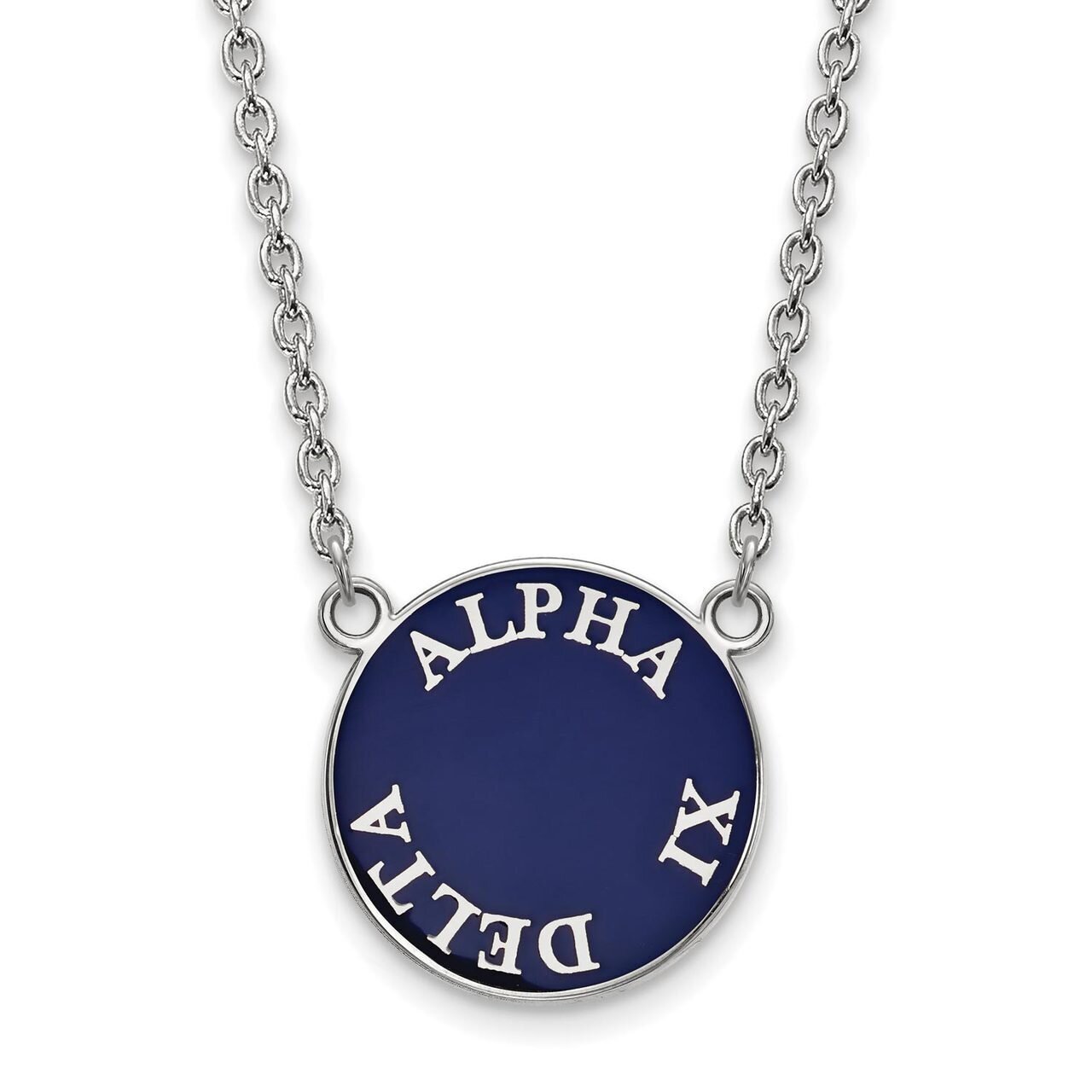 Alpha Xi Delta Small Enameled Pendant with 18 Inch Chain Sterling Silver SS013AXD-18, MPN: SS013AXD…