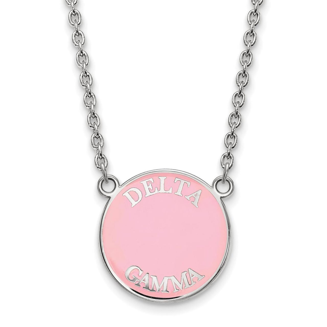Delta Gamma Small Enameled Pendant with 18 Inch Chain Sterling Silver SS013DG-18, MPN: SS013DG-18, …