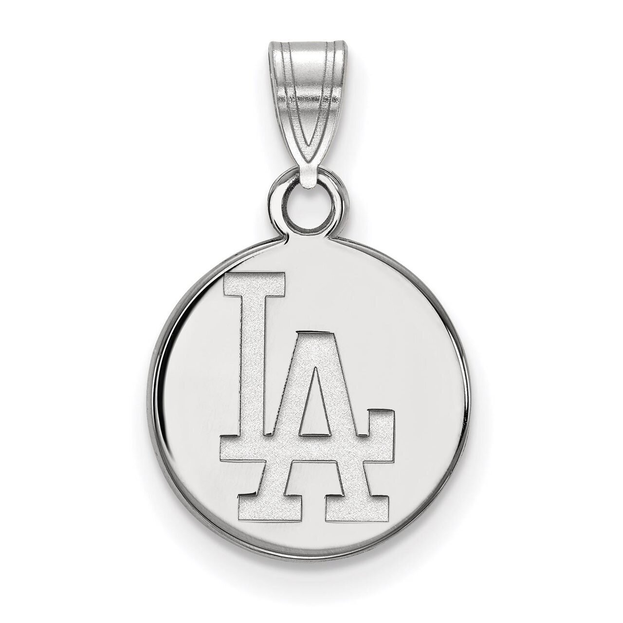 Los Angeles Dodgers Small Disc Pendant Sterling Silver SS013DOD