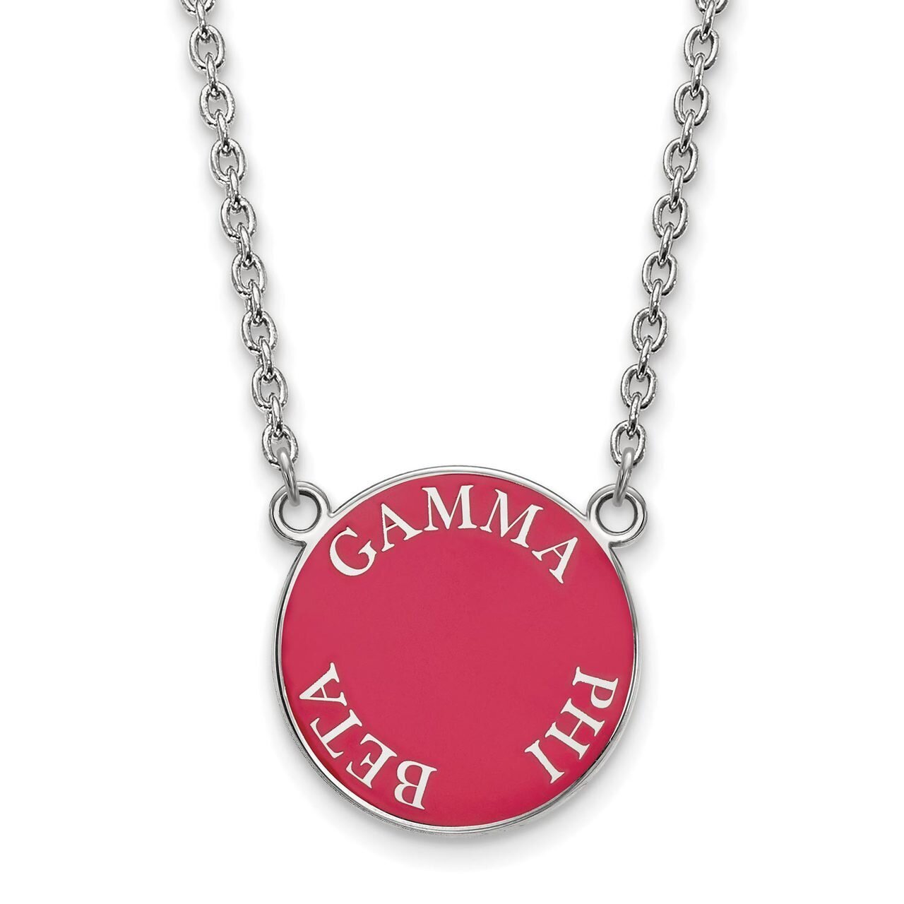 Gamma Phi Beta Small Enameled Pendant with 18 Inch Chain Sterling Silver SS013GPB-18, MPN: SS013GPB…