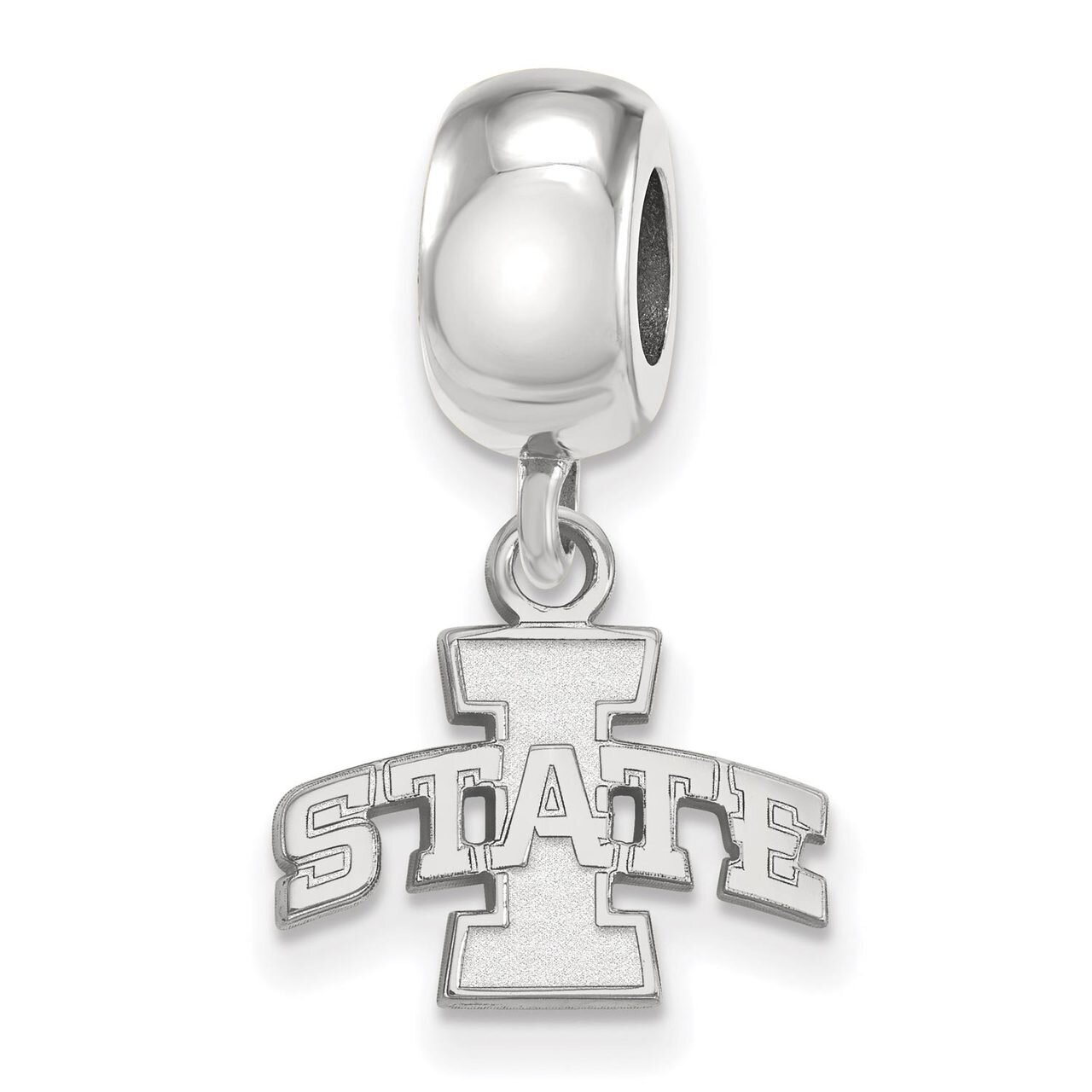 Iowa State University Bead Charm Extra Small Dangle Sterling Silver SS013IAS