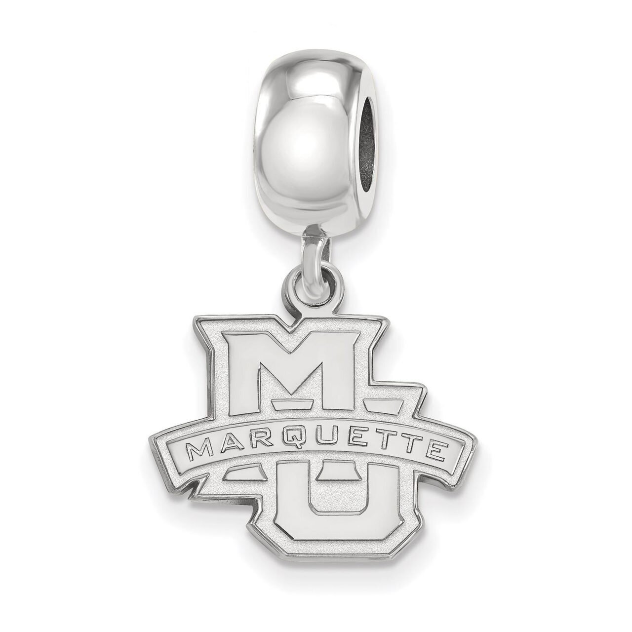 Marquette University Bead Charm Small Dangle Sterling Silver SS013MAR
