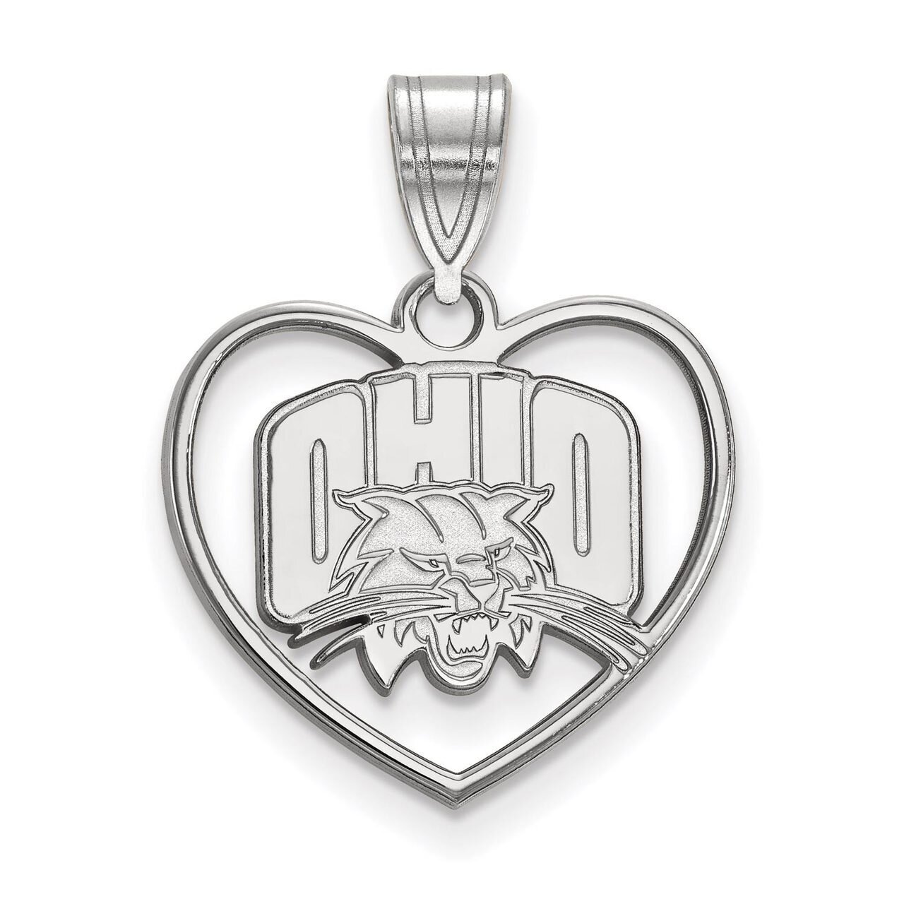 Ohio University Pendant in Heart Sterling Silver SS013OU, MPN: SS013OU, 886774693965