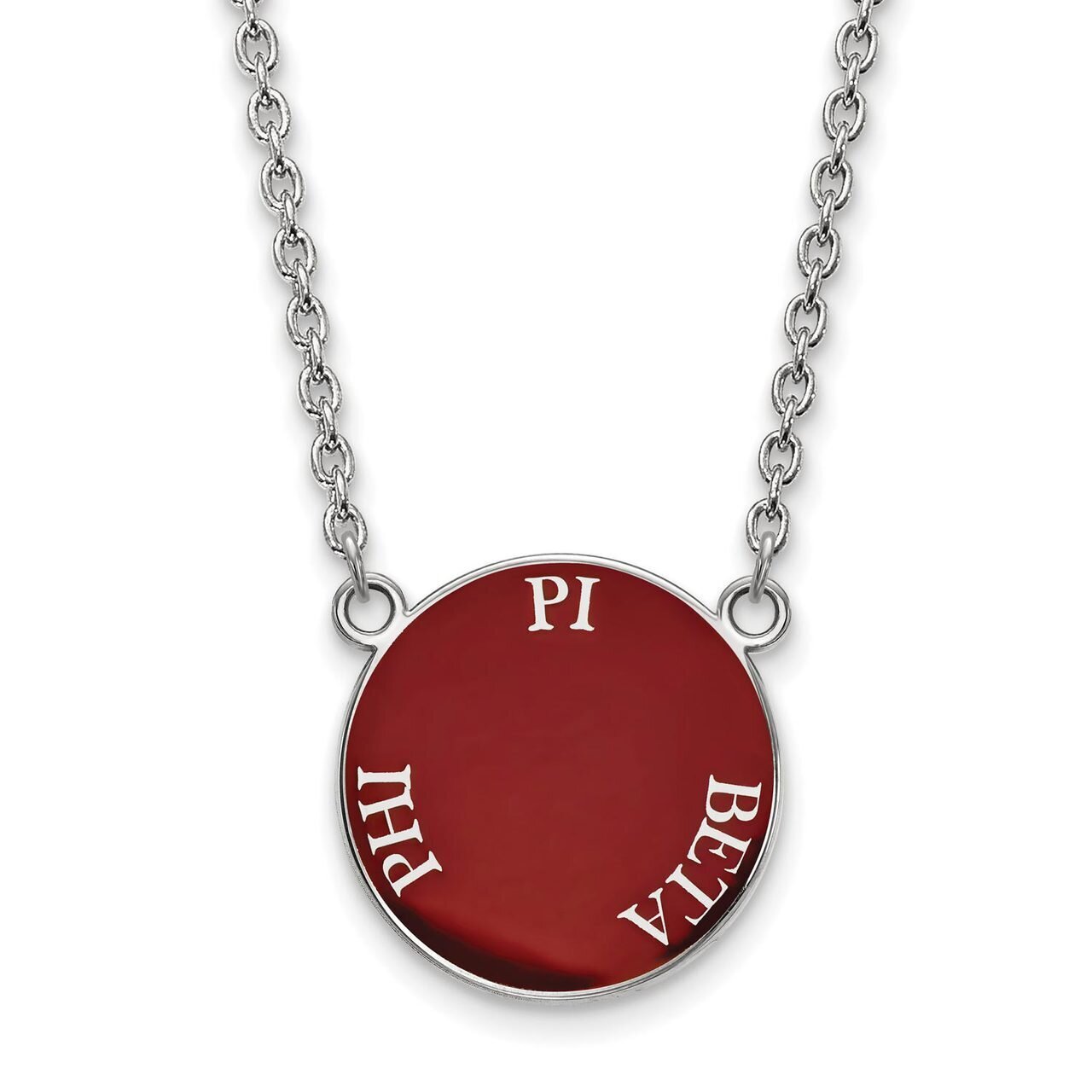 Pi Beta Phi Small Enameled Pendant with 18 Inch Chain Sterling Silver SS013PBP-18, MPN: SS013PBP-18…