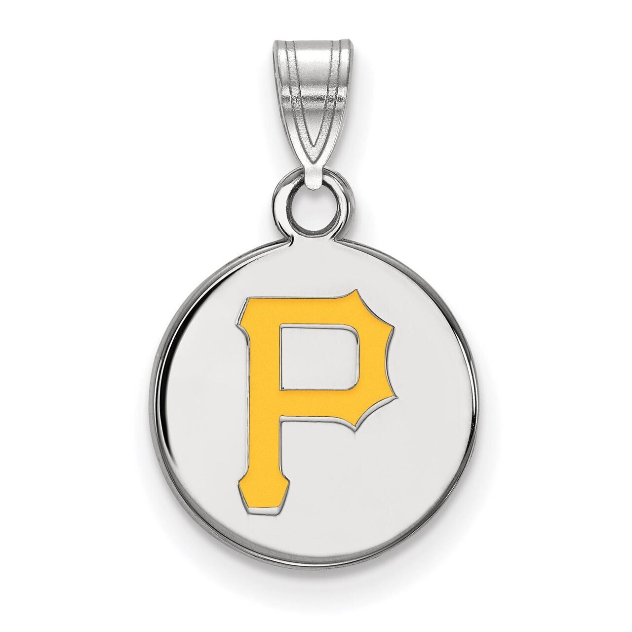 Pittsburgh Pirates Small Enamel Disc Pendant Sterling Silver SS013PIR, MPN: SS013PIR, 886774626970