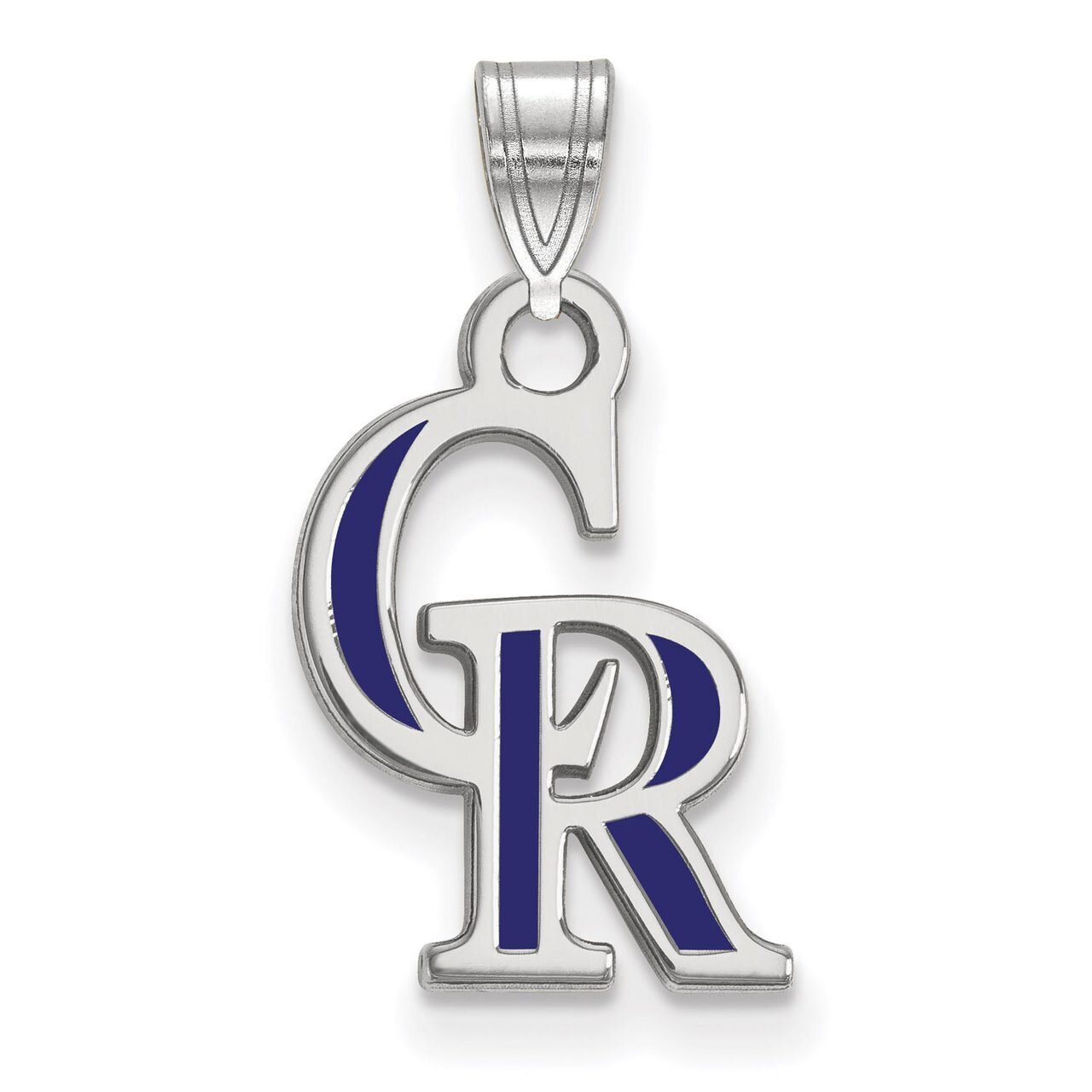 Colorado Rockies Small Enamel Pendant Sterling Silver SS013ROK