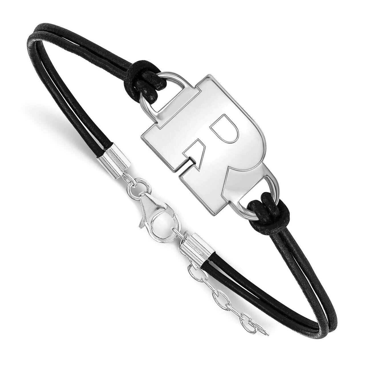 Rutgers Leather Bracelet Small Center Sterling Silver SS013RUT-7, MPN: SS013RUT-7, 886774697055