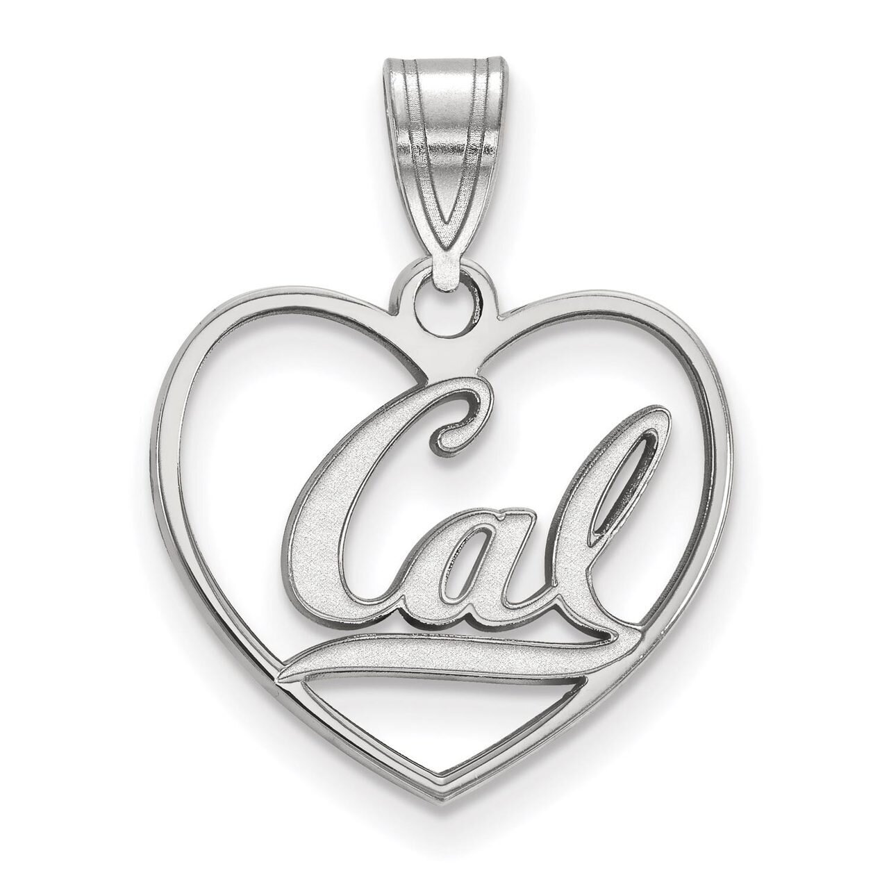 University of California Berkeley Pendant in Heart Sterling Silver SS013UCB
