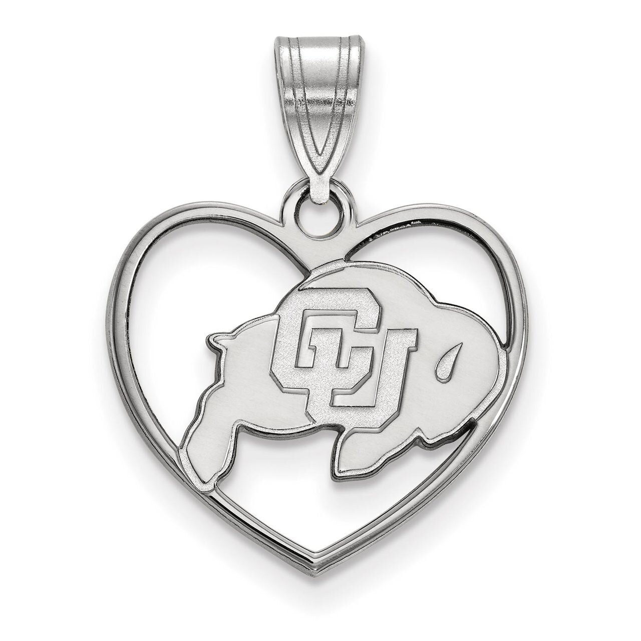 University of Colorado Pendant in Heart Sterling Silver SS013UCO, MPN: SS013UCO, 886774705224